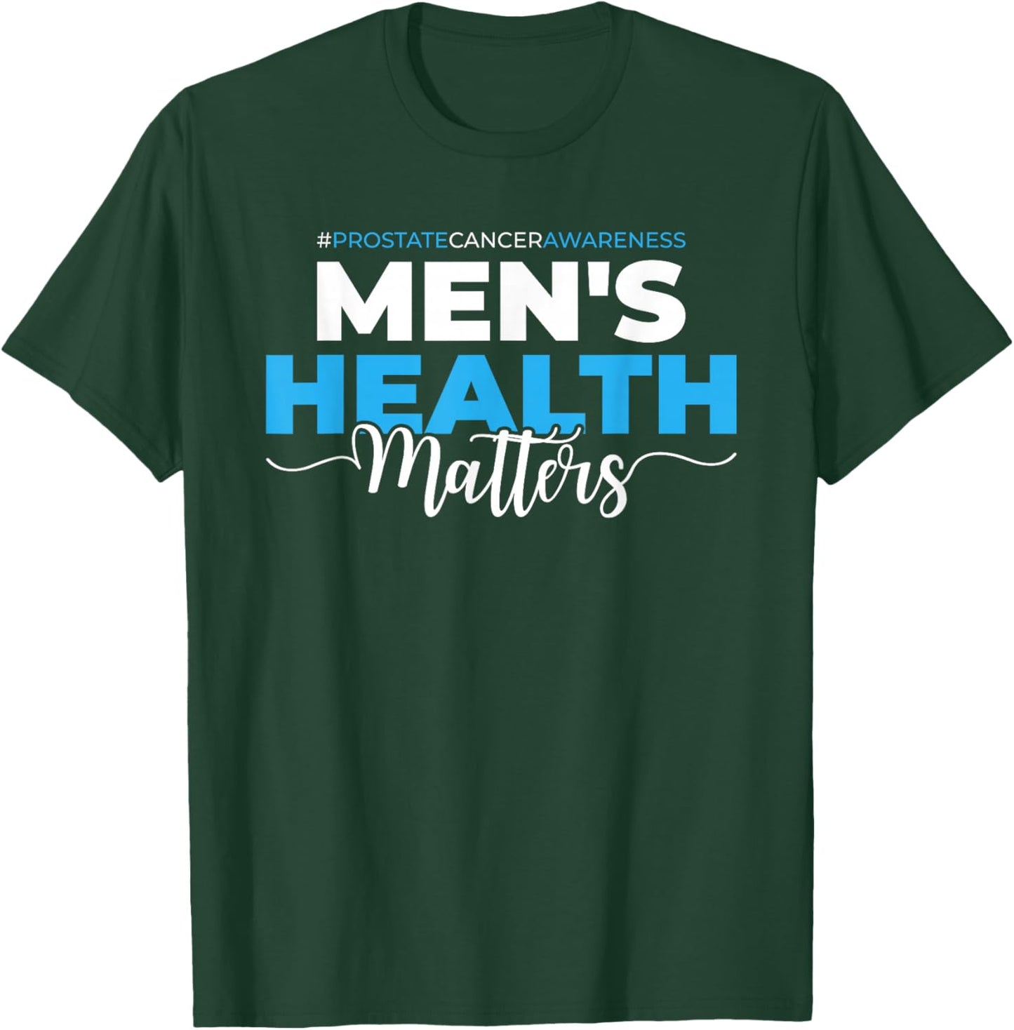 Prostate Cancer Awareness Month - Light Blue Ribbon T-Shirt - T-Shirt | Forest