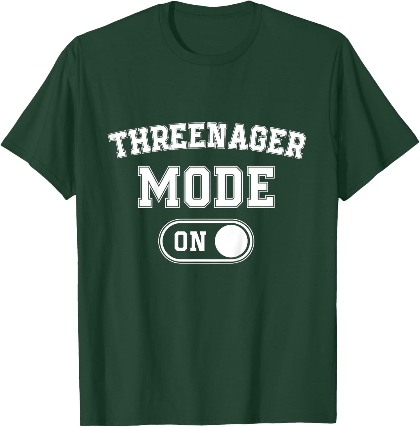 Threenager Mode On 3Rd Birthday Gifts Third Bday 3 Years Old T-Shirt - T-Shirt | Forest