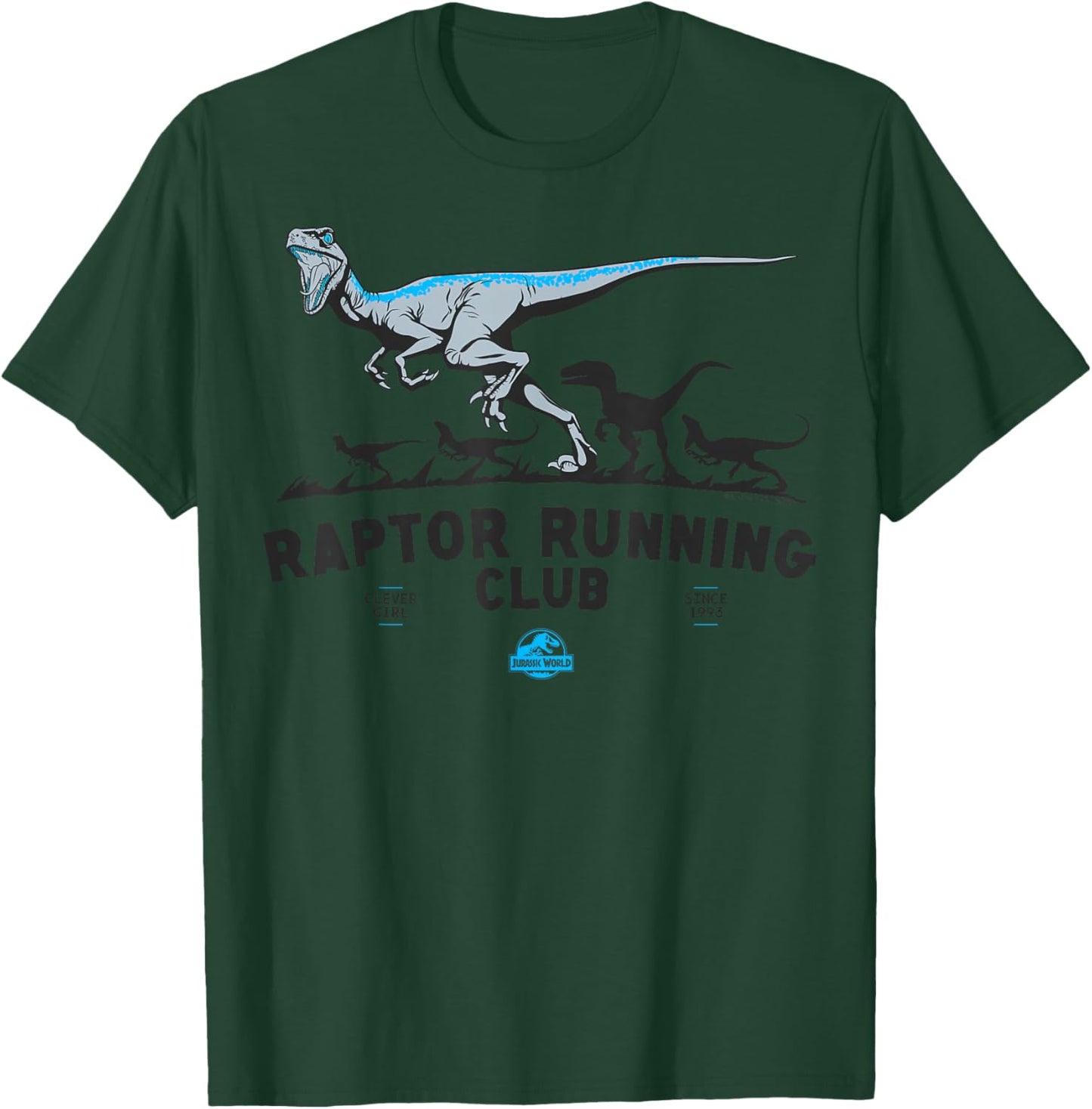 Jurassic World Boys' Raptor Running Club , Grey, Small T-Shirt - T-Shirt | Forest