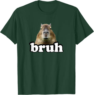 Funny Capybara Gifts Shirts & Meme Lover Bruh Capybara T-Shirt - T-Shirt | Forest