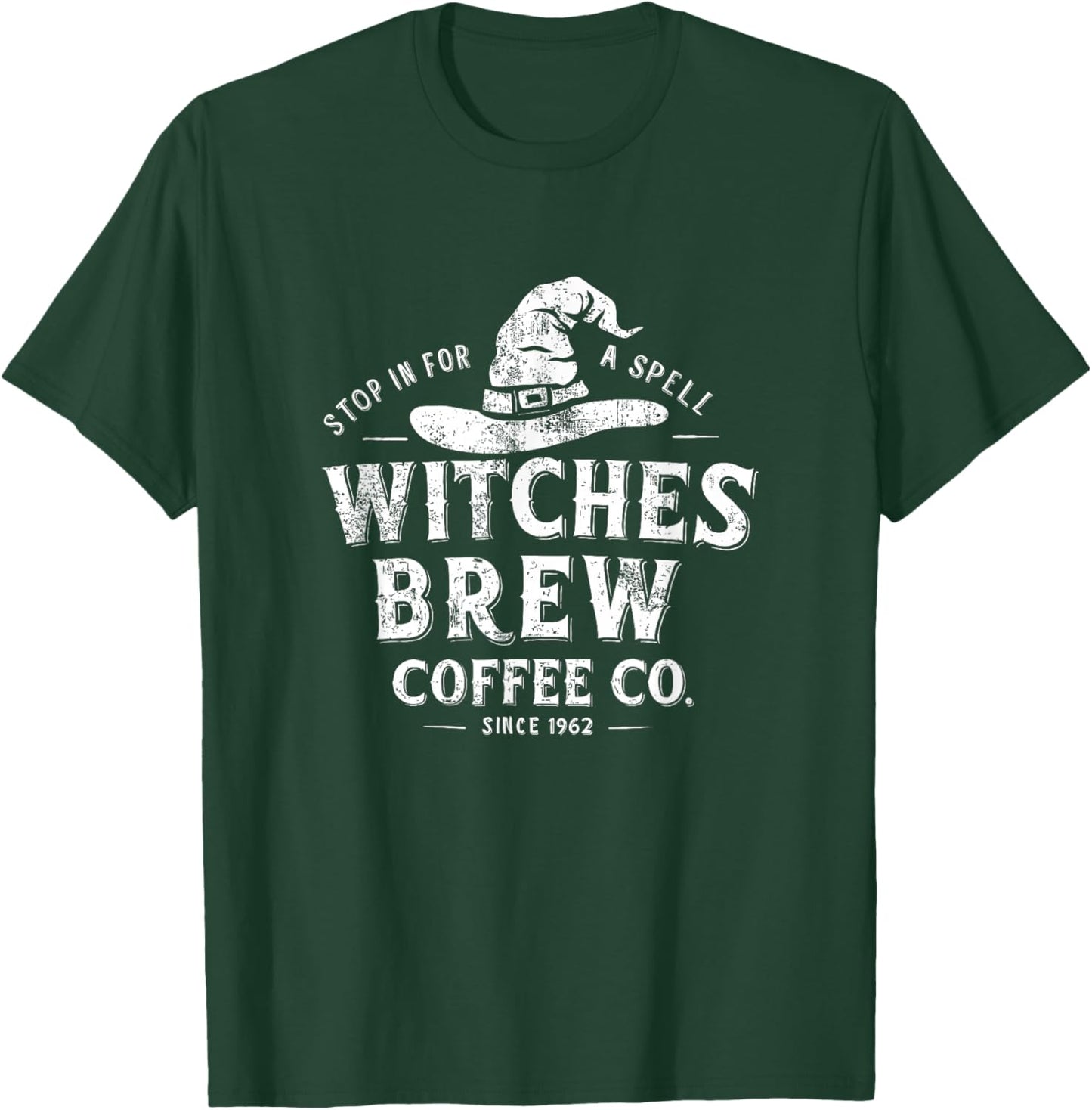 Witches Brew Vintage Coffee Halloween Coffee Costume T-Shirt - T-Shirt | Forest