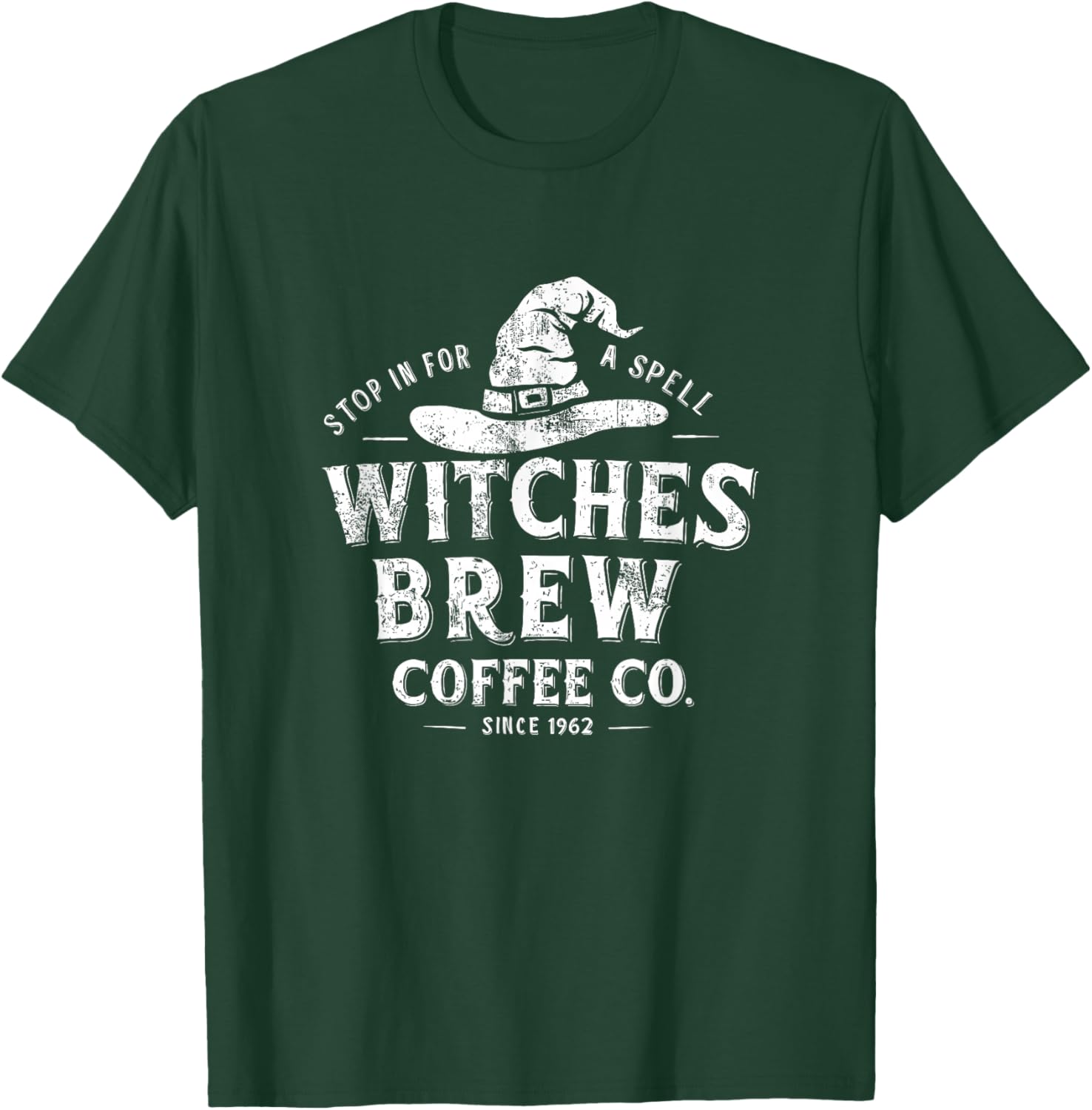 Witches Brew Vintage Coffee Halloween Coffee Costume T-Shirt - T-Shirt | Forest