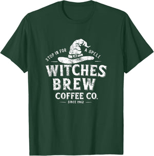 Witches Brew Vintage Coffee Halloween Coffee Costume T-Shirt - T-Shirt | Forest