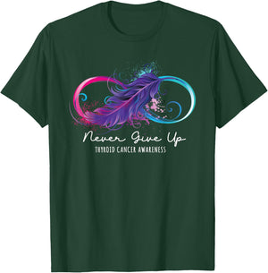 Thyroid Cancer Awareness Survivor Ribbon Strong Family T-Shirt - T-Shirt | Forest
