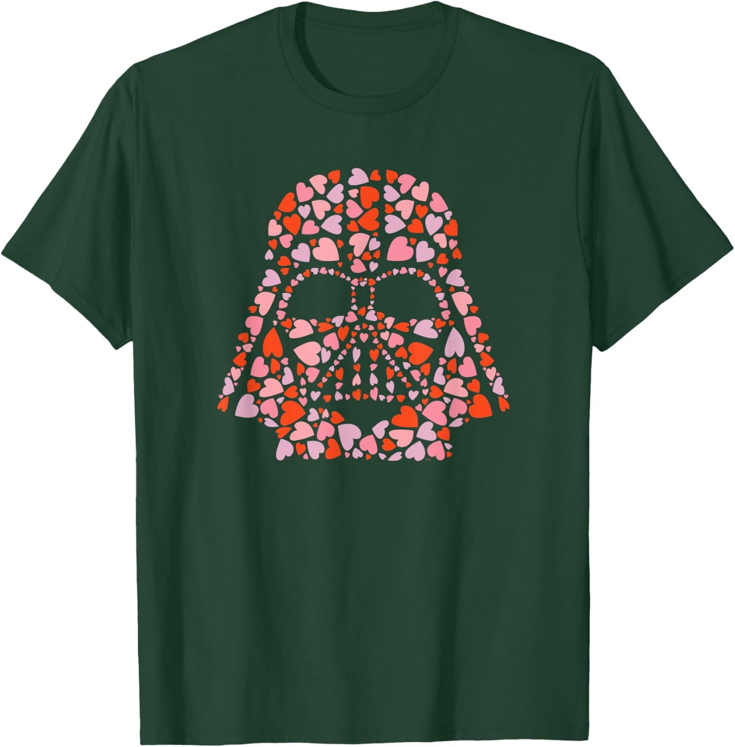 Star Wars Valentine’s Day Darth Vader Helmet Love Hearts T-Shirt - T-Shirt | Forest