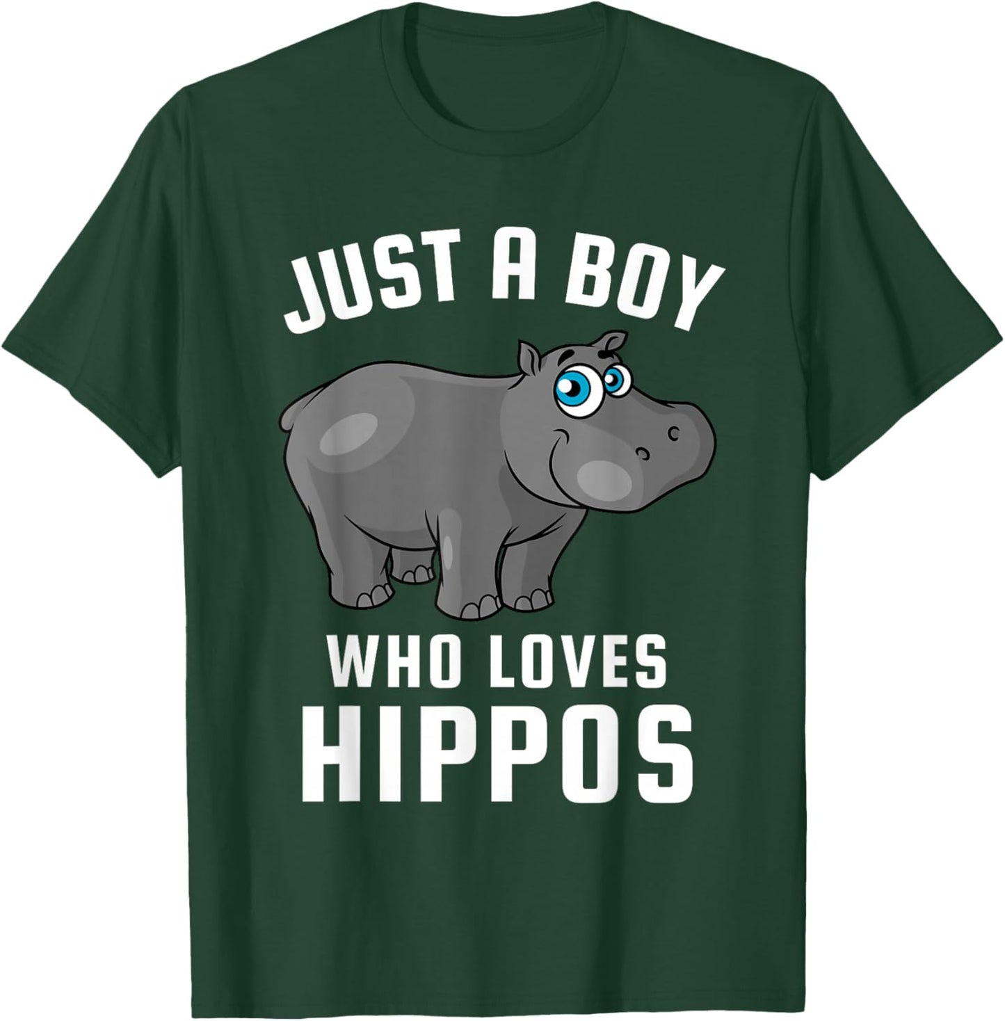 Just a Boy Who Loves Hippos T-Shirt - T-Shirt | Forest