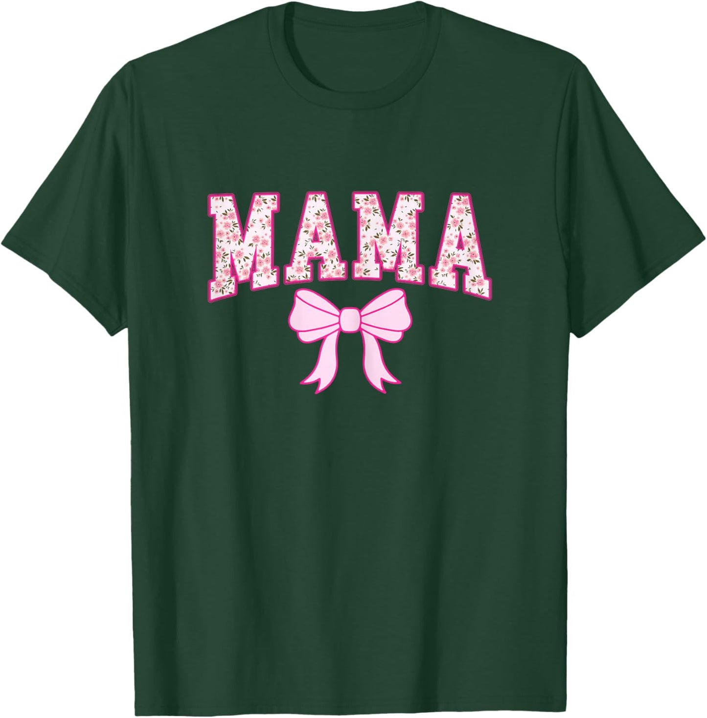Mama Coquette Bow Retro Pink Aesthetic Mother's Day Mom Life T-Shirt - T-Shirt | Forest