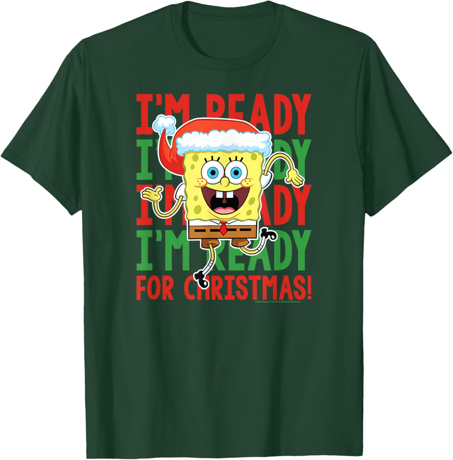 SpongeBob SquarePants - I'm Ready For Christmas T-Shirt - T-Shirt | Forest
