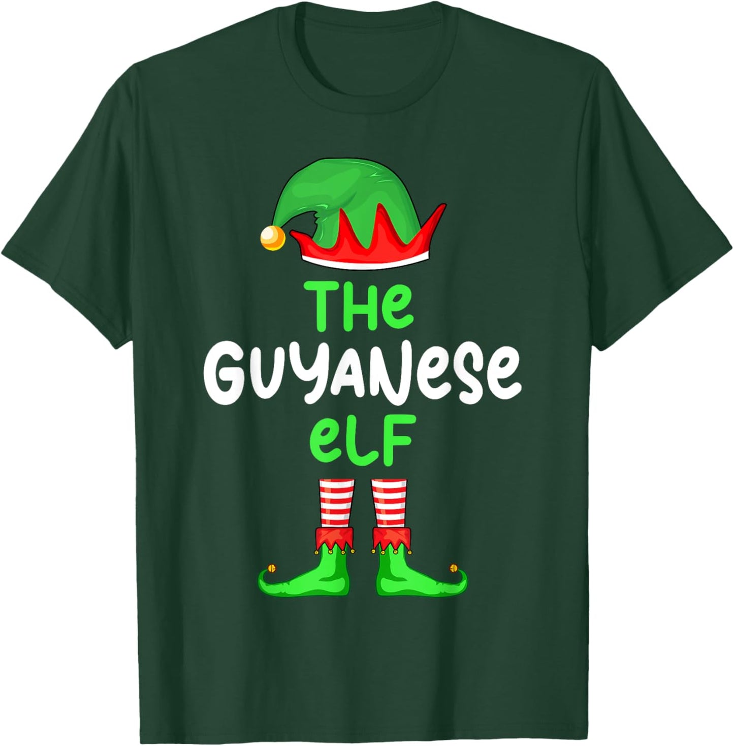I'm The Guyanese Elf Guyana Christmas Funny Pajama T-Shirt - T-Shirt | Forest
