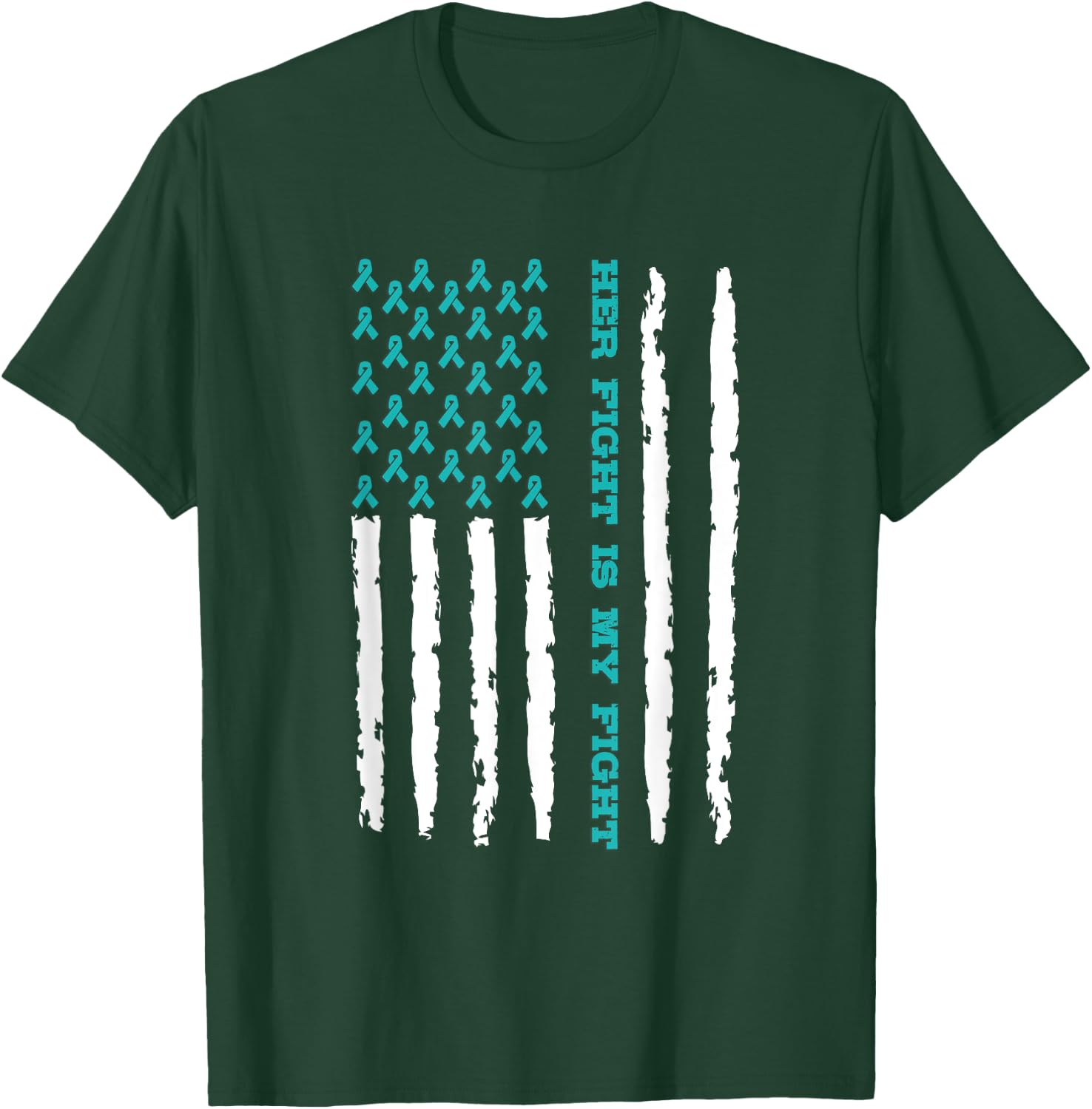 Scleroderma Awareness Her Fight Is My Fight Flag T-Shirt - T-Shirt | Forest