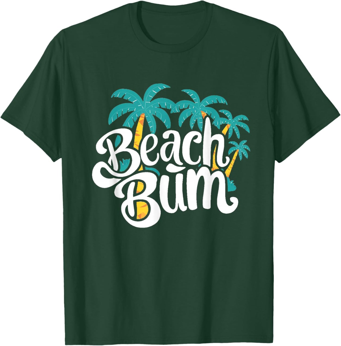 Beach Bum Summer Sandy Ocean Vibes and Waves Surfing T-Shirt - T-Shirt | Forest