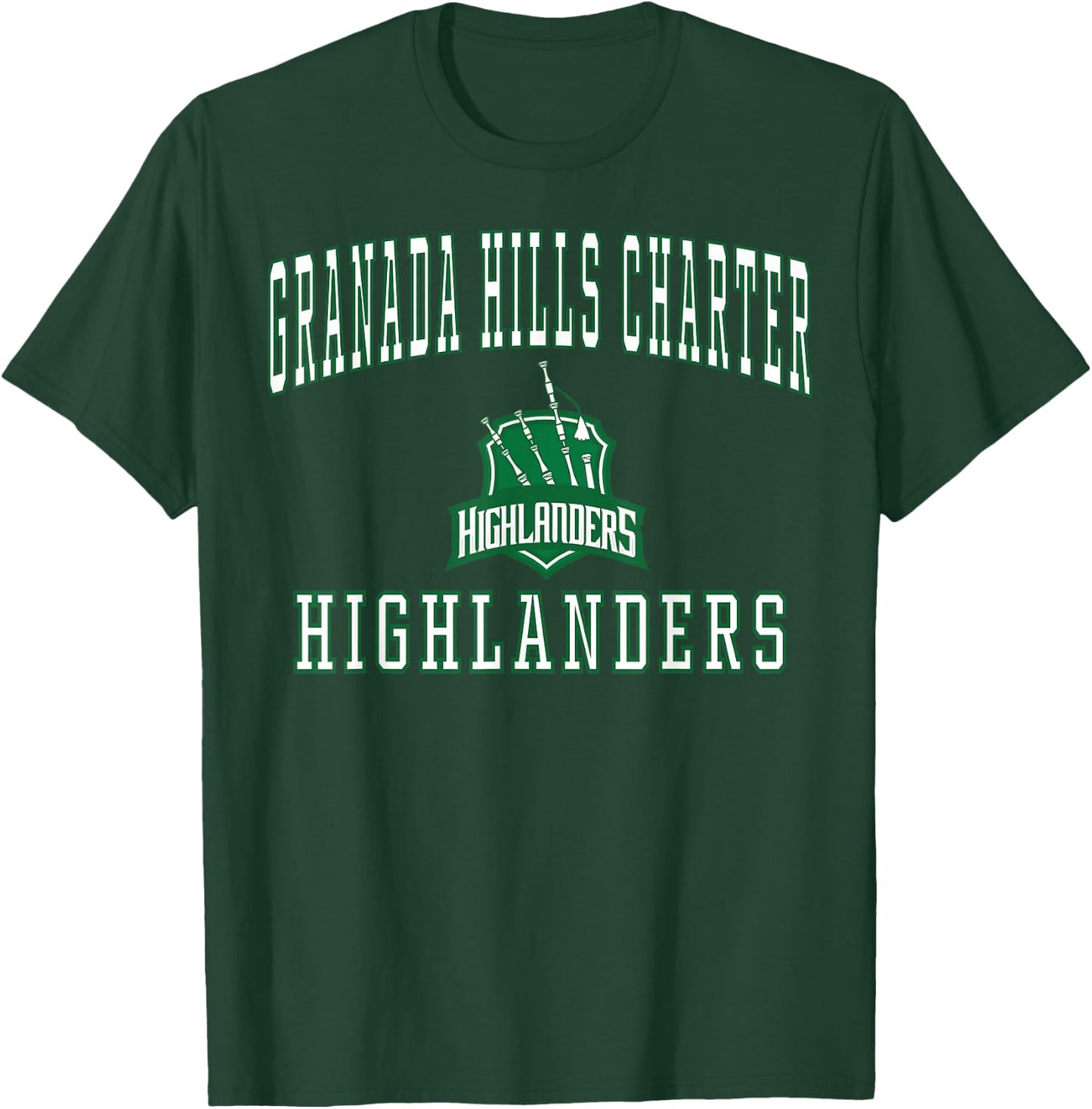 Granada Hills Charter High School Highlanders C1 T-Shirt - T-Shirt | Forest