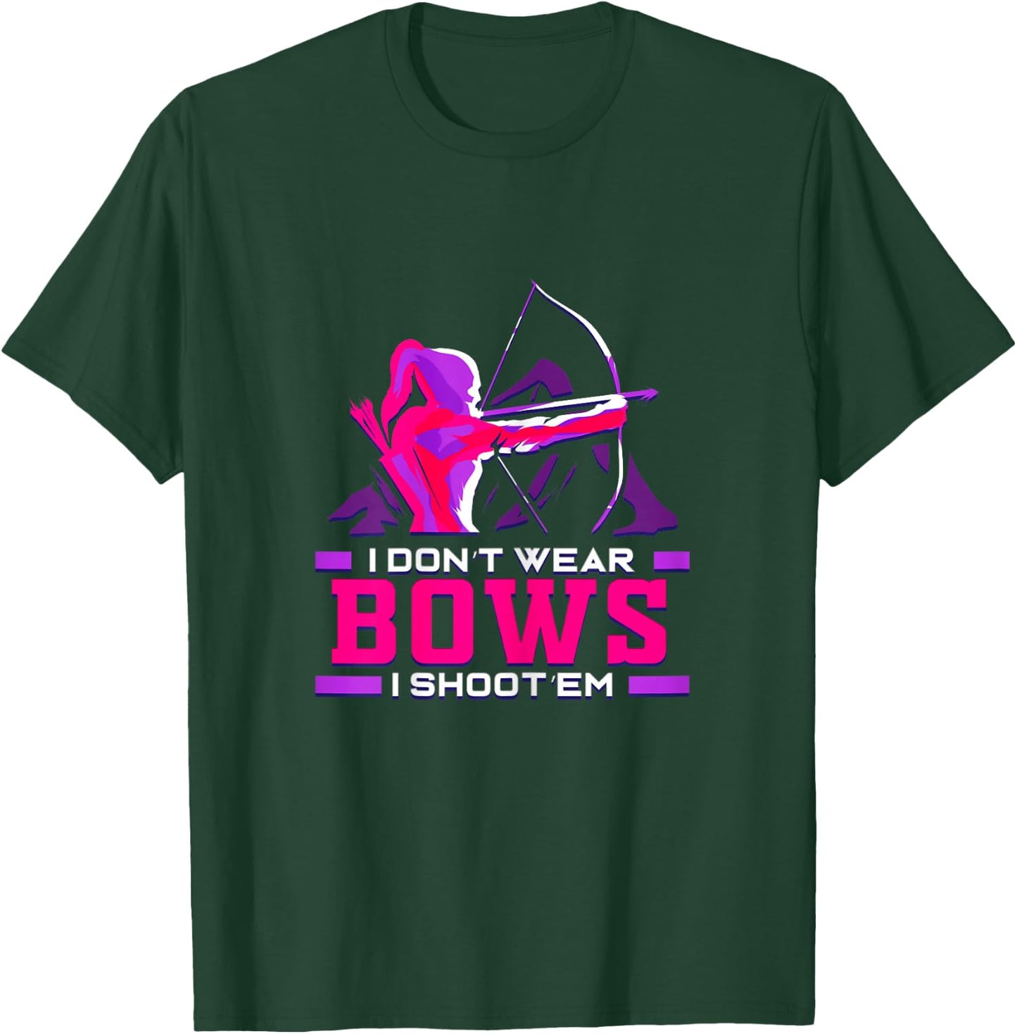 Archery Girl for Woman Archer Bow and Arrow Hunt T-Shirt - T-Shirt | Forest