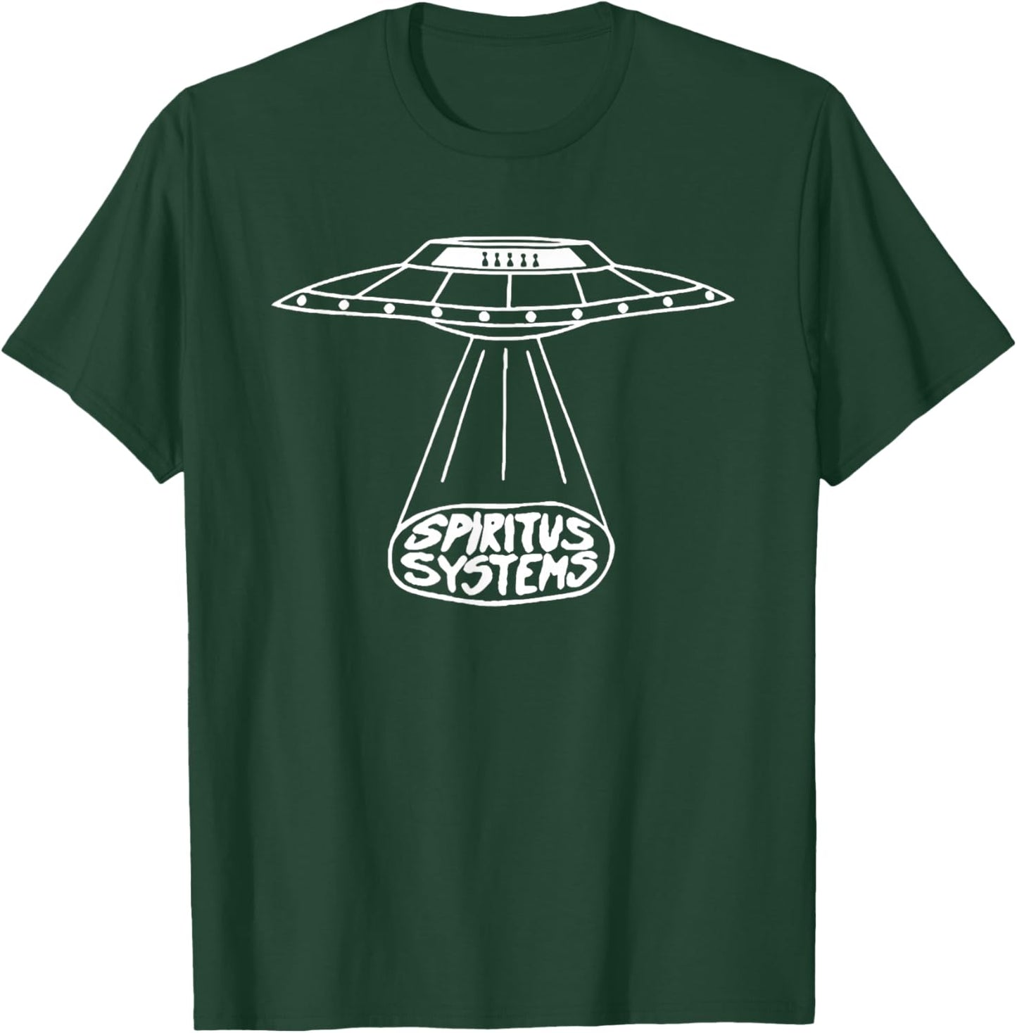 Spiritus Systems Uab Glow - Black, -Adults, Short Sleeve, Cotton 60% Polyester 40%, Small, Glowing UFO Pattern, Christmas Occasion T-Shirt - T-Shirt | Forest