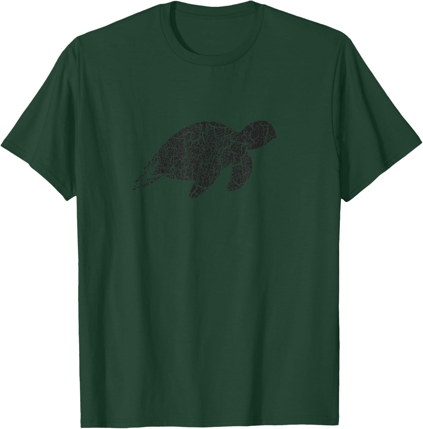 Sea Turtle Distressed Print - Vintage Sea Turtle T-Shirt - T-Shirt | Forest