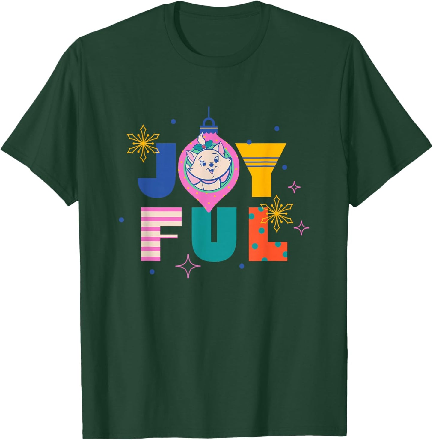 Disney The Aristocats Christmas Joyful Marie Ornament T-Shirt - T-Shirt | Forest