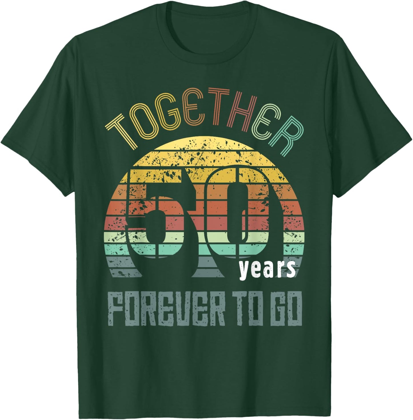 50th Years Wedding Anniversary Gifts For Couples Cool Fifty T-Shirt - T-Shirt | Forest