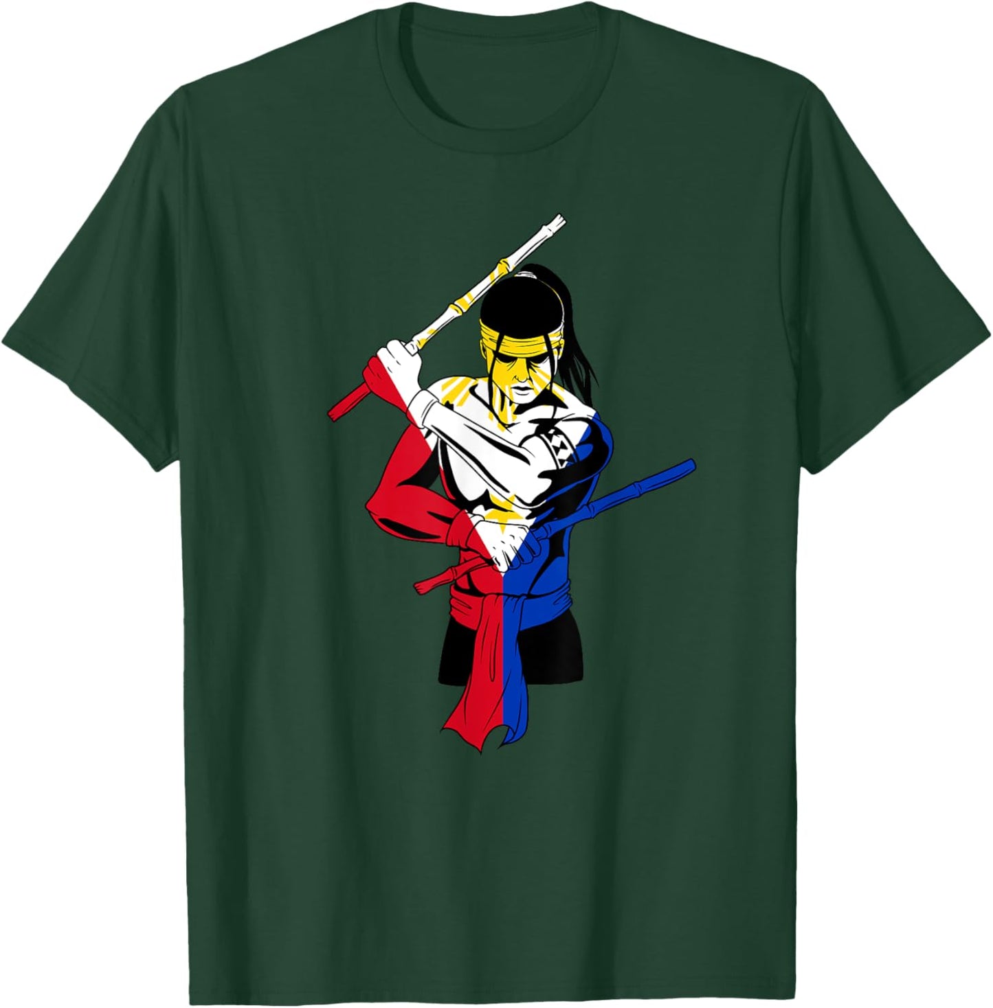 Philippines Proud Martial Arts Kali Eskrima Arnis Fighter T-Shirt - T-Shirt | Forest