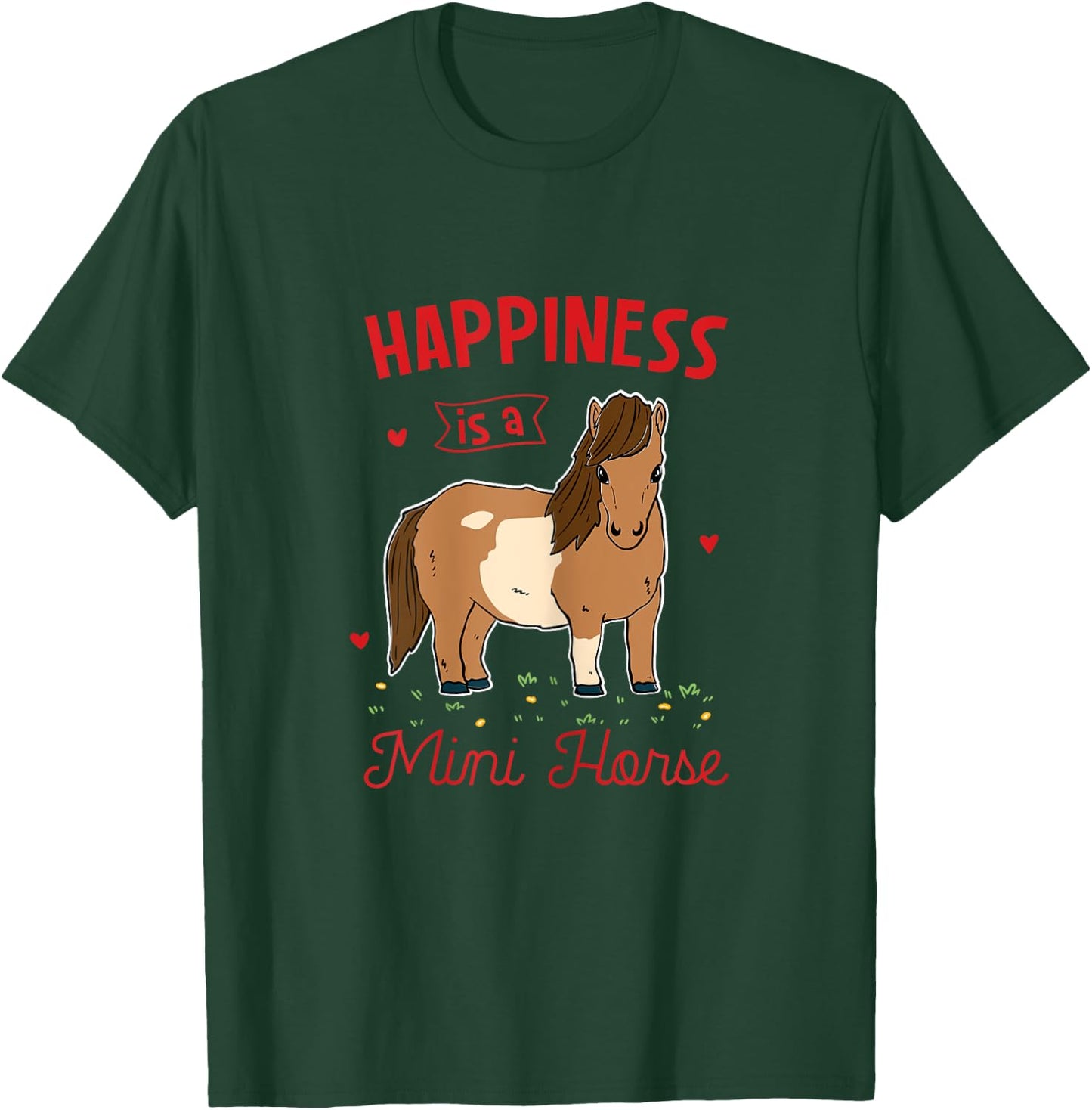 Miniature Horse lover gifts Happiness Is A Mini Horse T-Shirt - T-Shirt | Forest