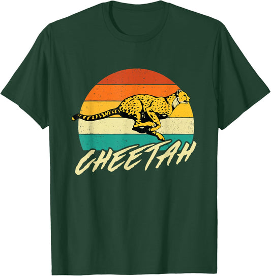 Cheetah Lover Retro Vintage Safari Zoo Animal Lover T-Shirt - T-Shirt | Forest