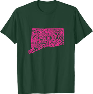 Connecticut Cute Connecticut Mandala Connecticut T-Shirt - T-Shirt | Forest