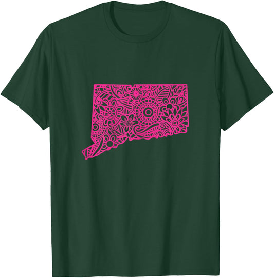 Connecticut Cute Connecticut Mandala Connecticut T-Shirt - T-Shirt | Forest