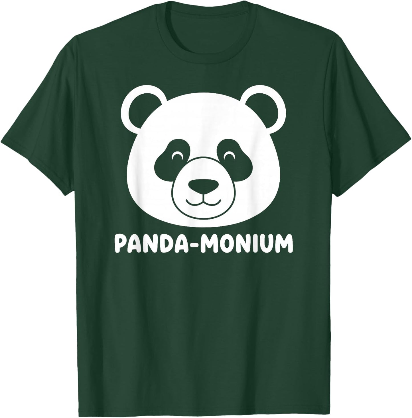 Panda Monium Funny Animal Pun Pandamonium Cute Bear T-Shirt - T-Shirt | Forest