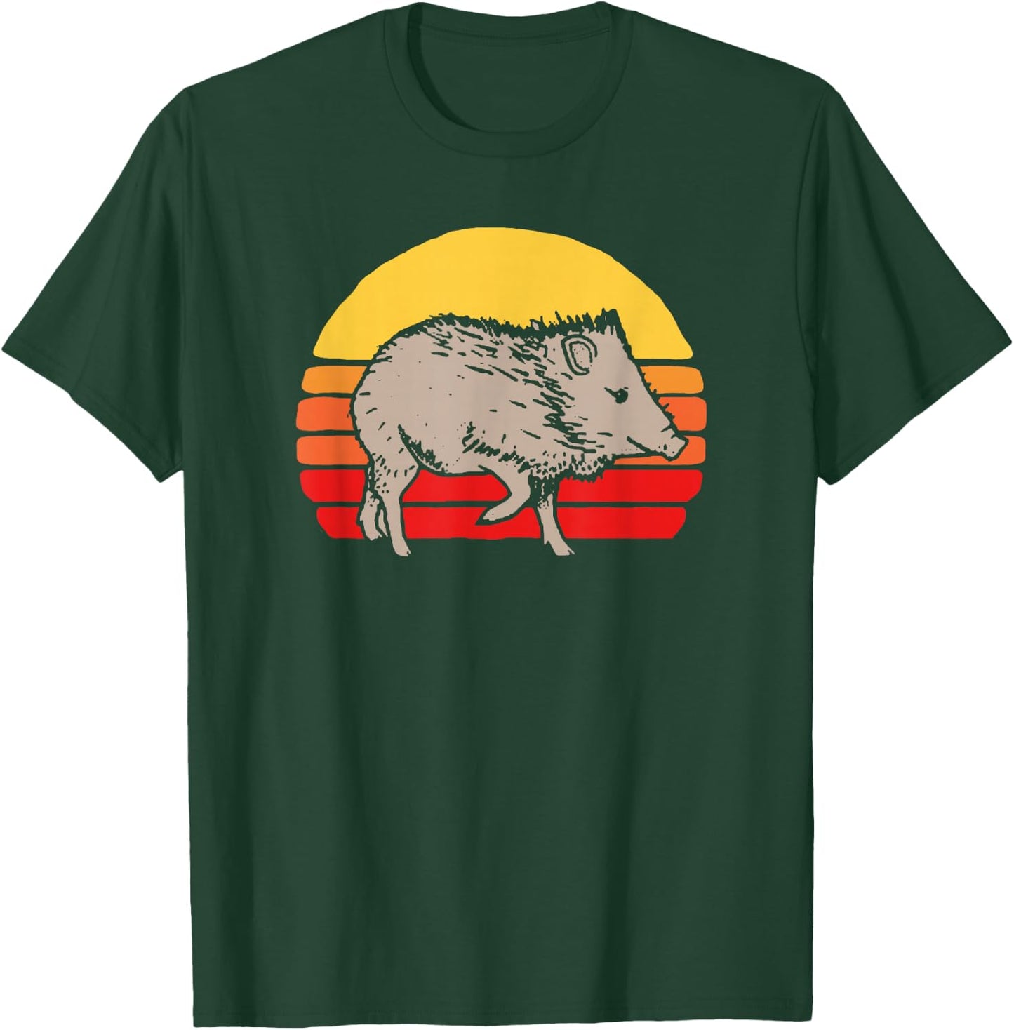 Javelina Vintage Retro 80s Sunset Cute Funny Arizona T-Shirt - T-Shirt | Forest