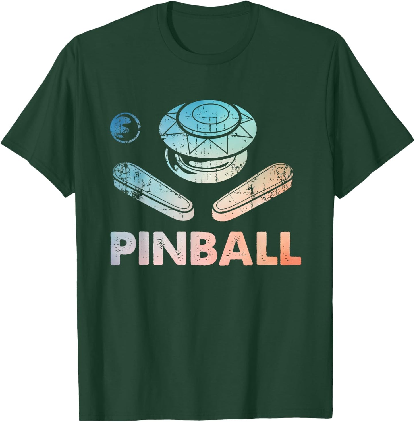 Vintage Pinball Funny Pinballer Machine Flipping Ball Lovers T-Shirt - T-Shirt | Forest