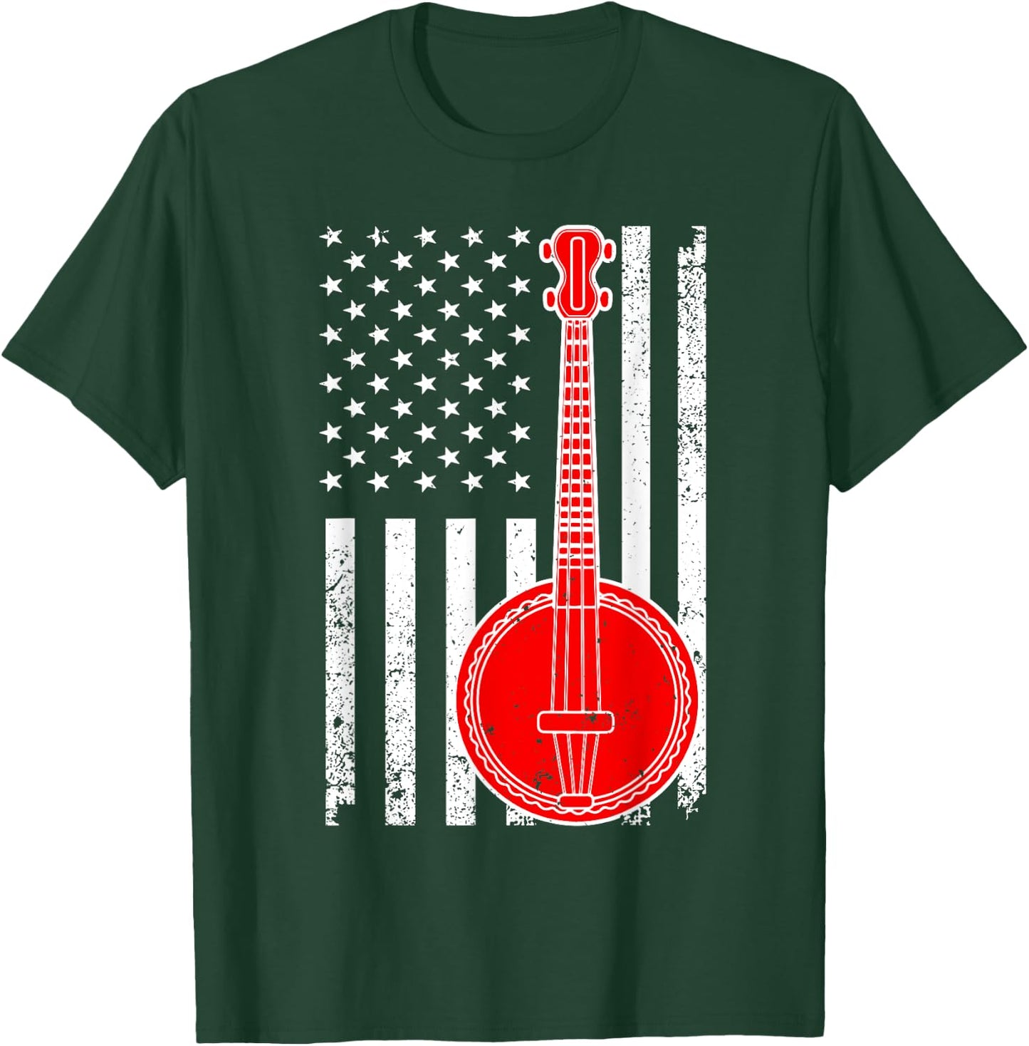Cool Banjo Design Women Kids Bluegrass Banjo Player T-Shirt - T-Shirt | Forest