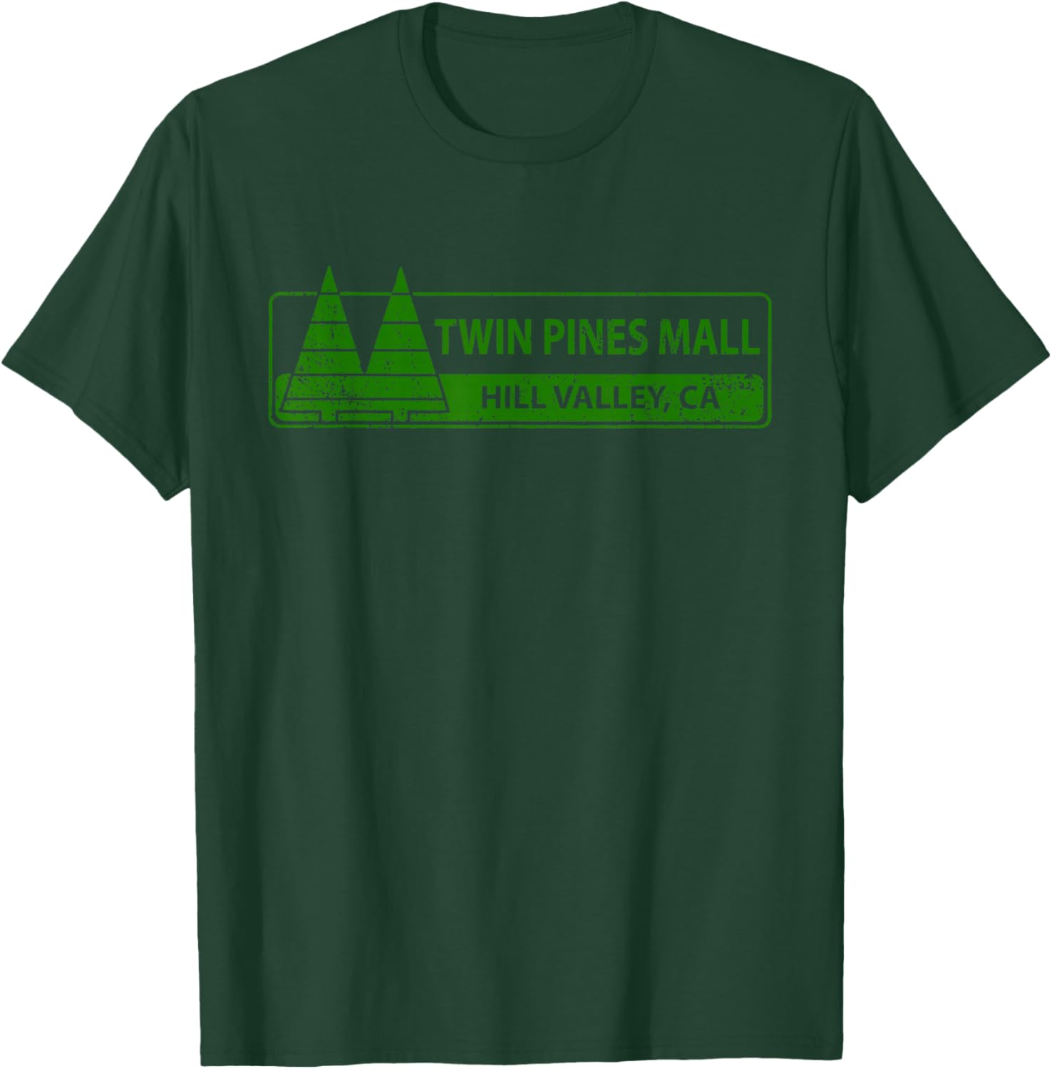 Twin Pines 80s Future mall Back Hill Valley Movie Fan Lone T-Shirt - T-Shirt | Forest