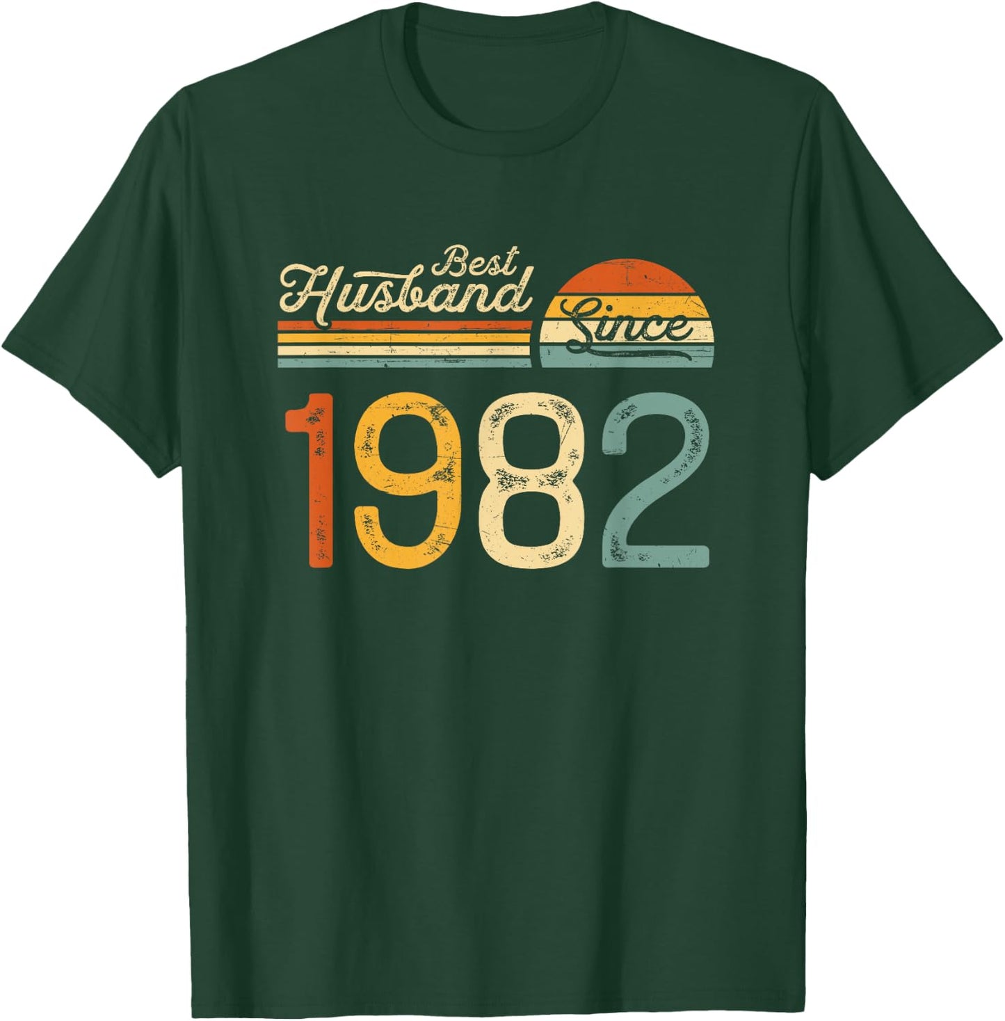 43rd wedding anniversary 43 years - Best Husband Since 1982 T-Shirt - T-Shirt | Forest