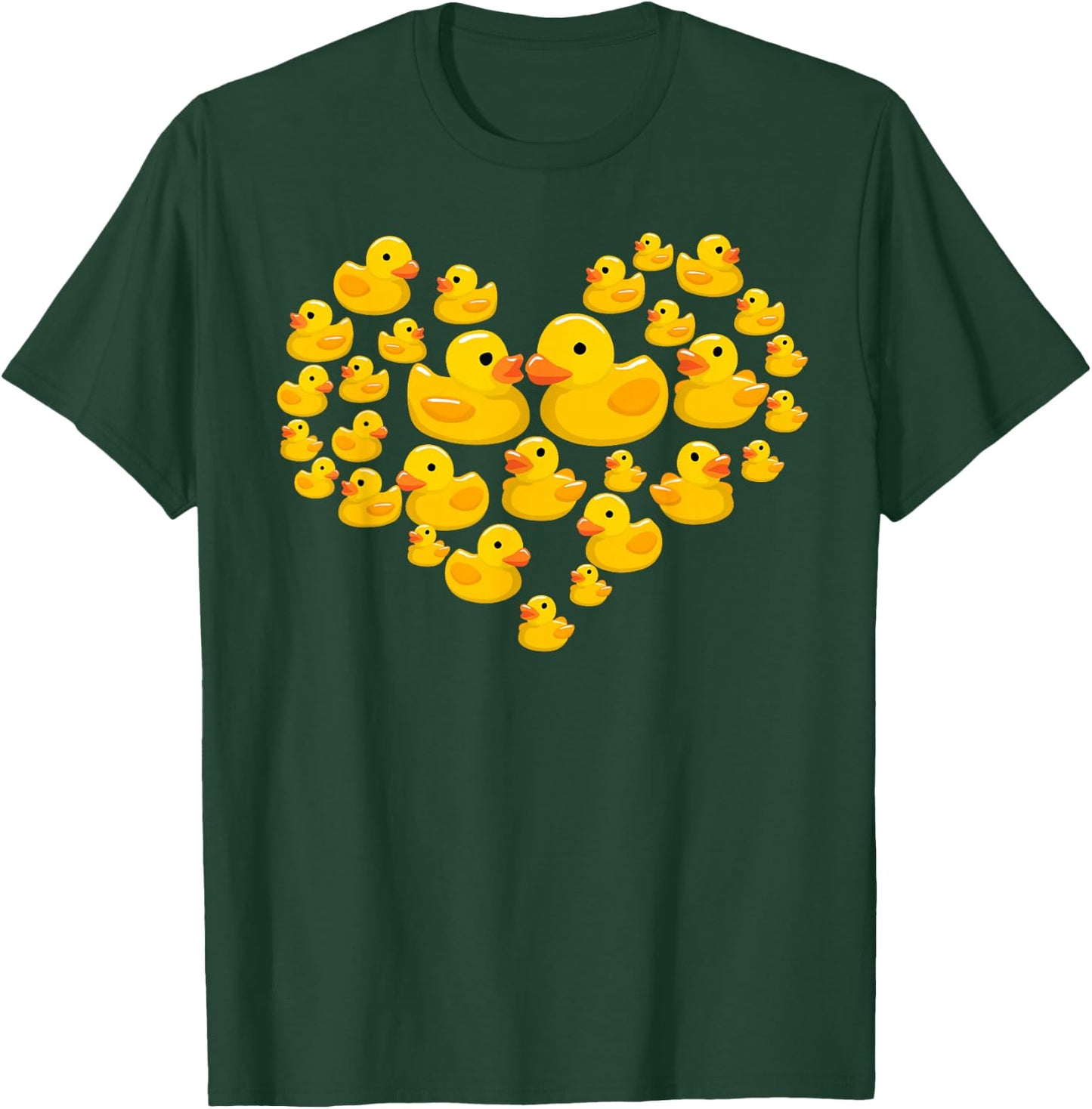 Funny Rubber Duck Gift Women Cool Rubber Ducks Heart T-Shirt - T-Shirt | Forest