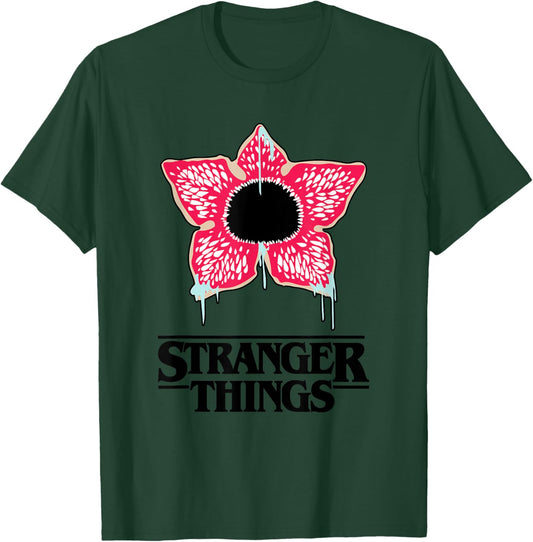 Stranger Things Big Mouth Demogorgon Vintage Color Logo T-Shirt - T-Shirt | Forest