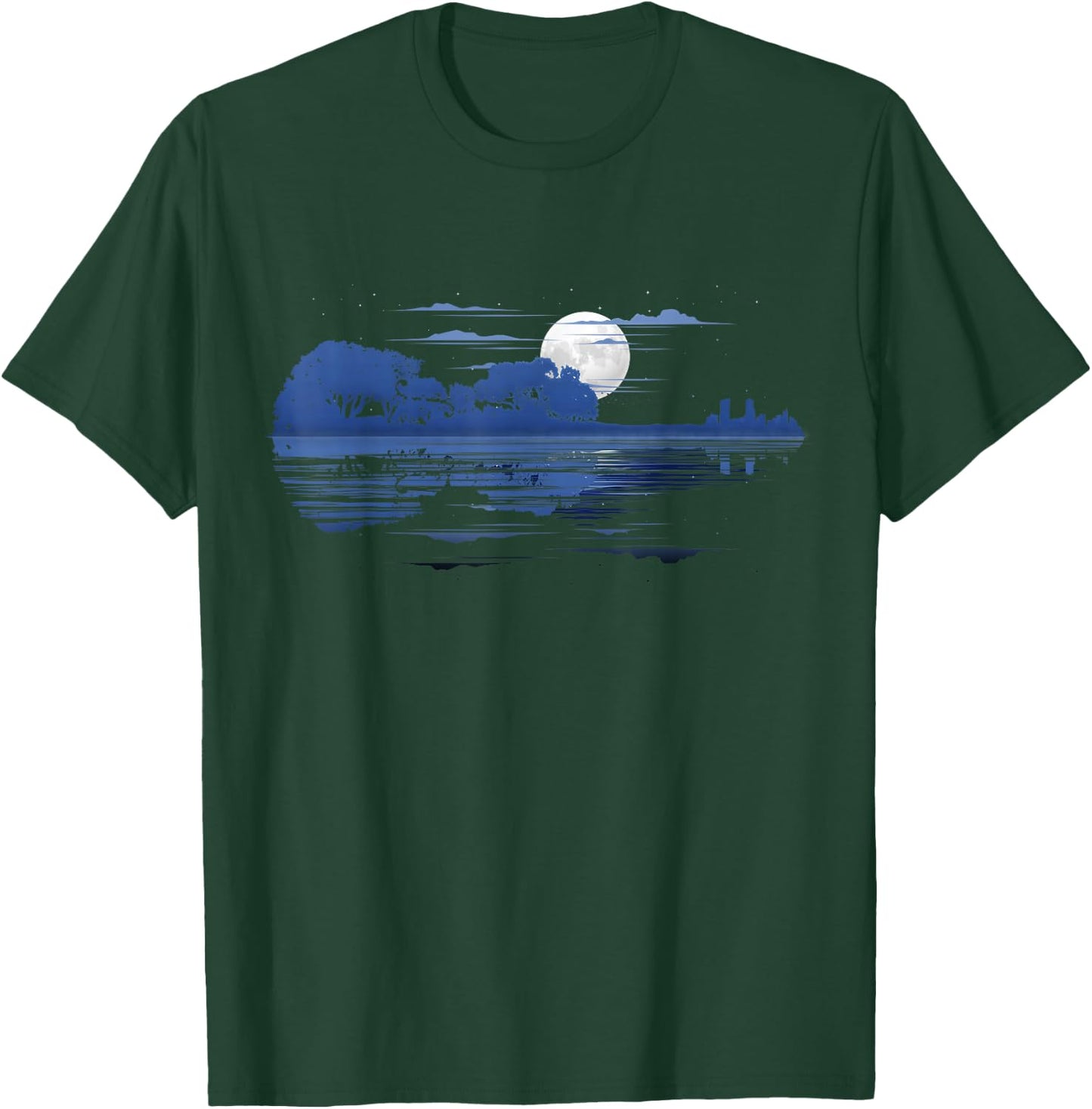 Violin Landscape Lake Violinists T-Shirt - T-Shirt | Forest