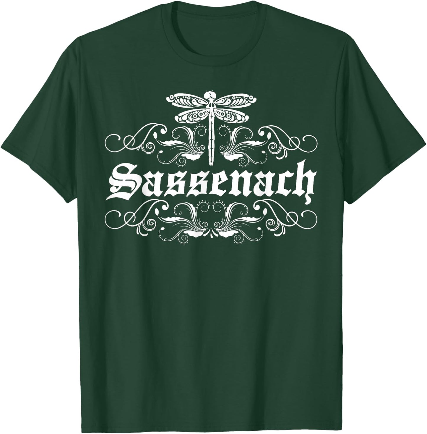 Sassenach Outlander Gaelic Dragonfly Men's and Women's T-Shirt - T-Shirt | Forest