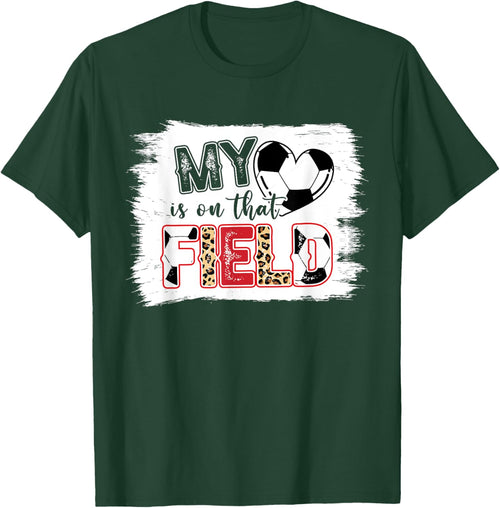 Leopard My Heart Is On That Field Soccer Love Game Day Vibes