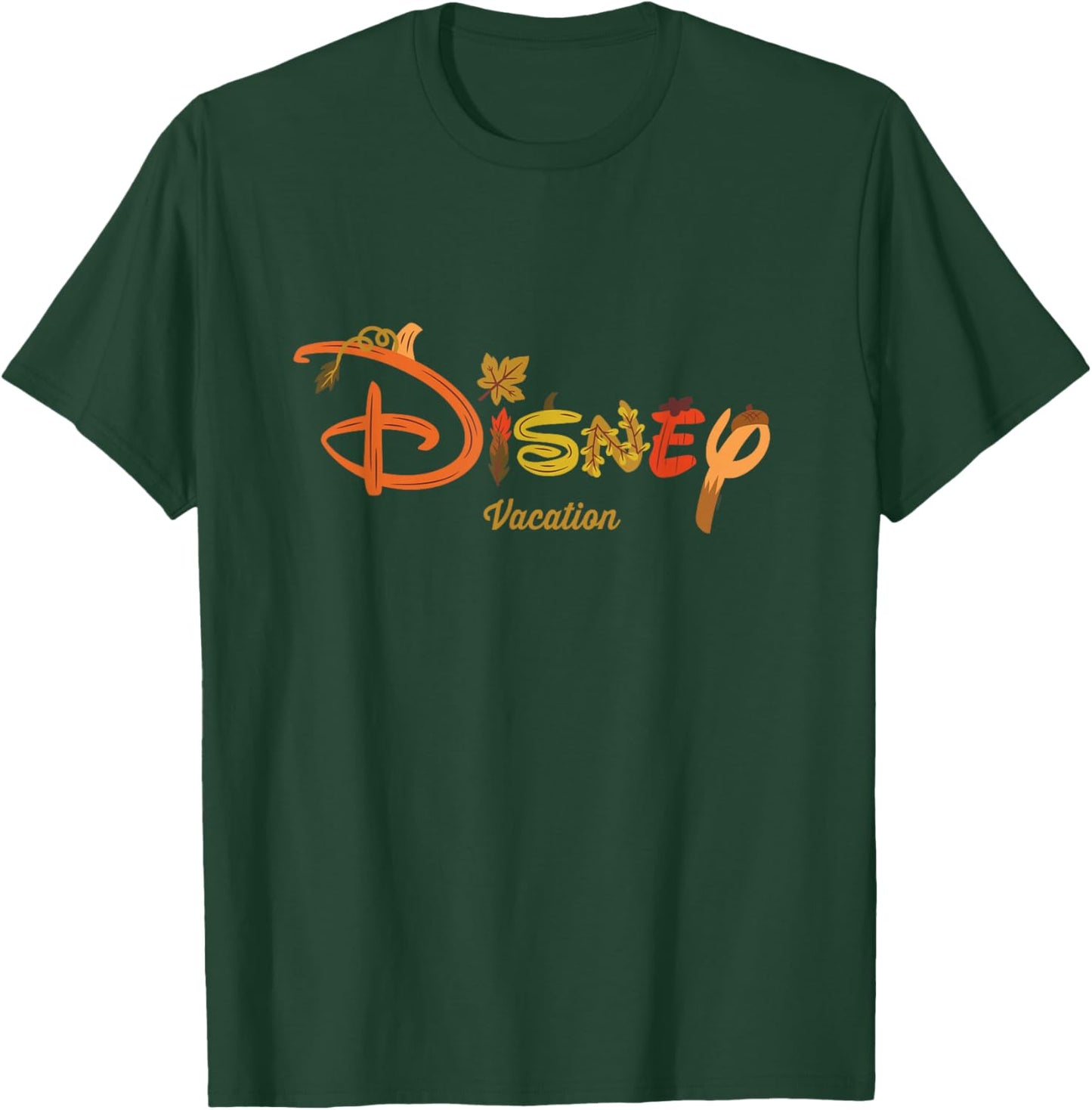 Disney Autumn Fill Logo Fall Trip Vacation T-Shirt - T-Shirt | Forest