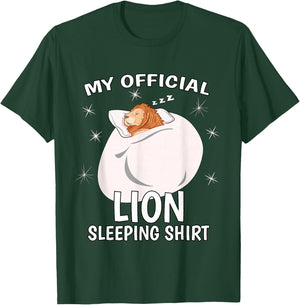 My Official Sleeping Shirt PJ Pajama Top Lion T-Shirt - T-Shirt | Forest