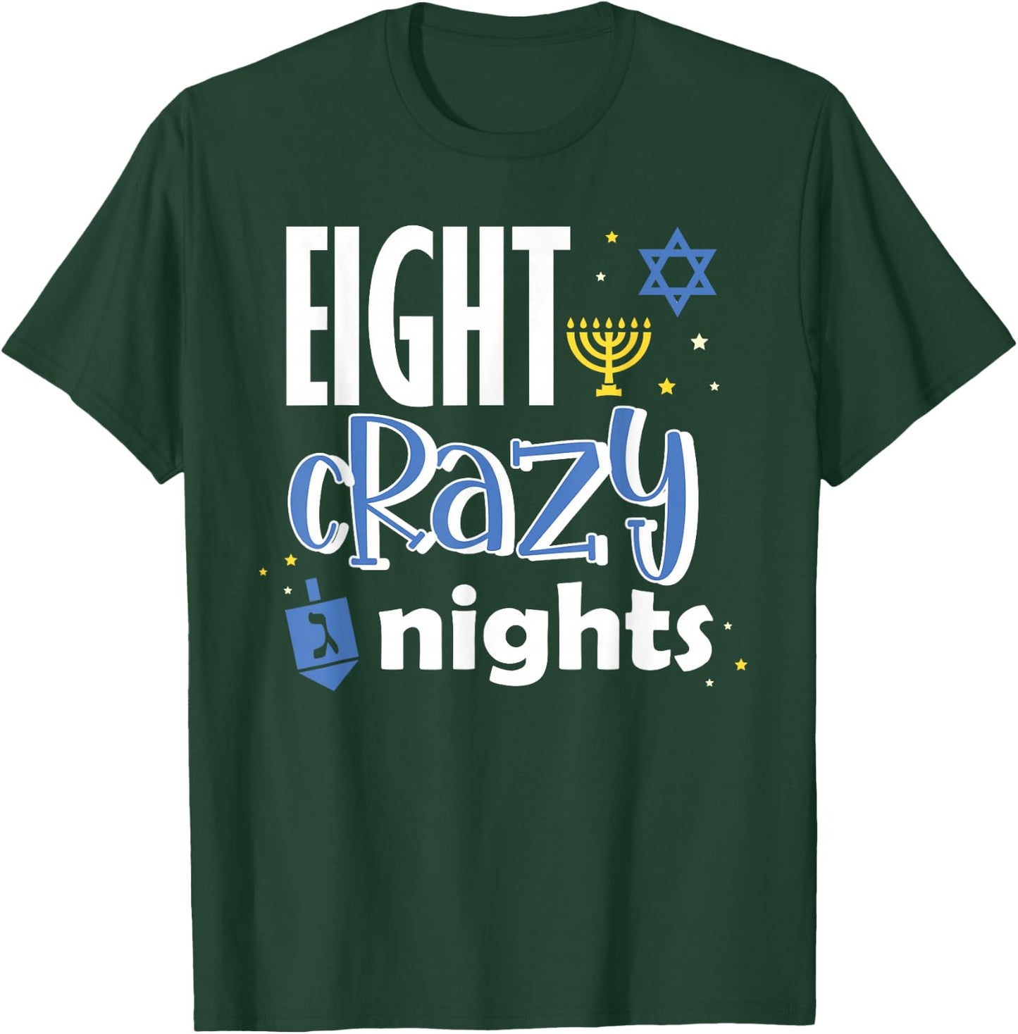 Jewish Hanukkah Eight Crazy Nights Hanukkah Vintage T-Shirt - T-Shirt | Forest