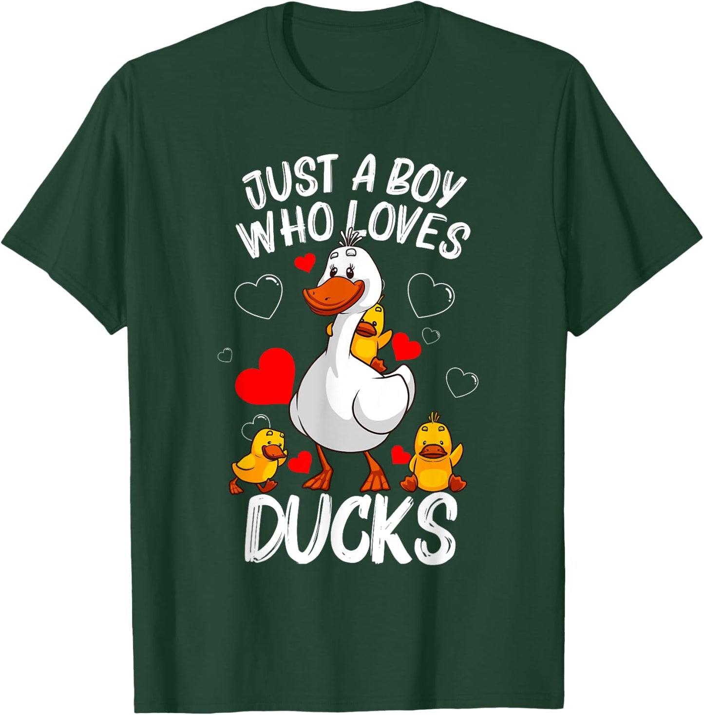 Funny Duck Gift Boys Kids Waterfowl Aquatic Birds Lovers T-Shirt - T-Shirt | Forest