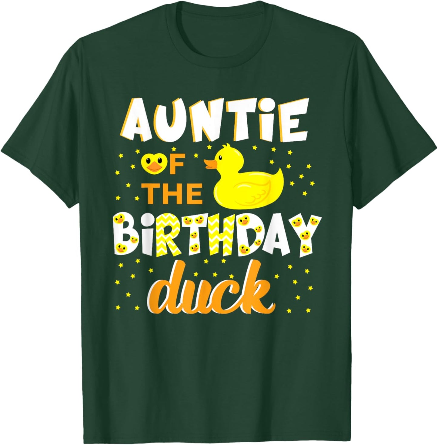 Auntie Of The Birthday Duck Yellow Duck Birthday Fun T-Shirt - T-Shirt | Forest