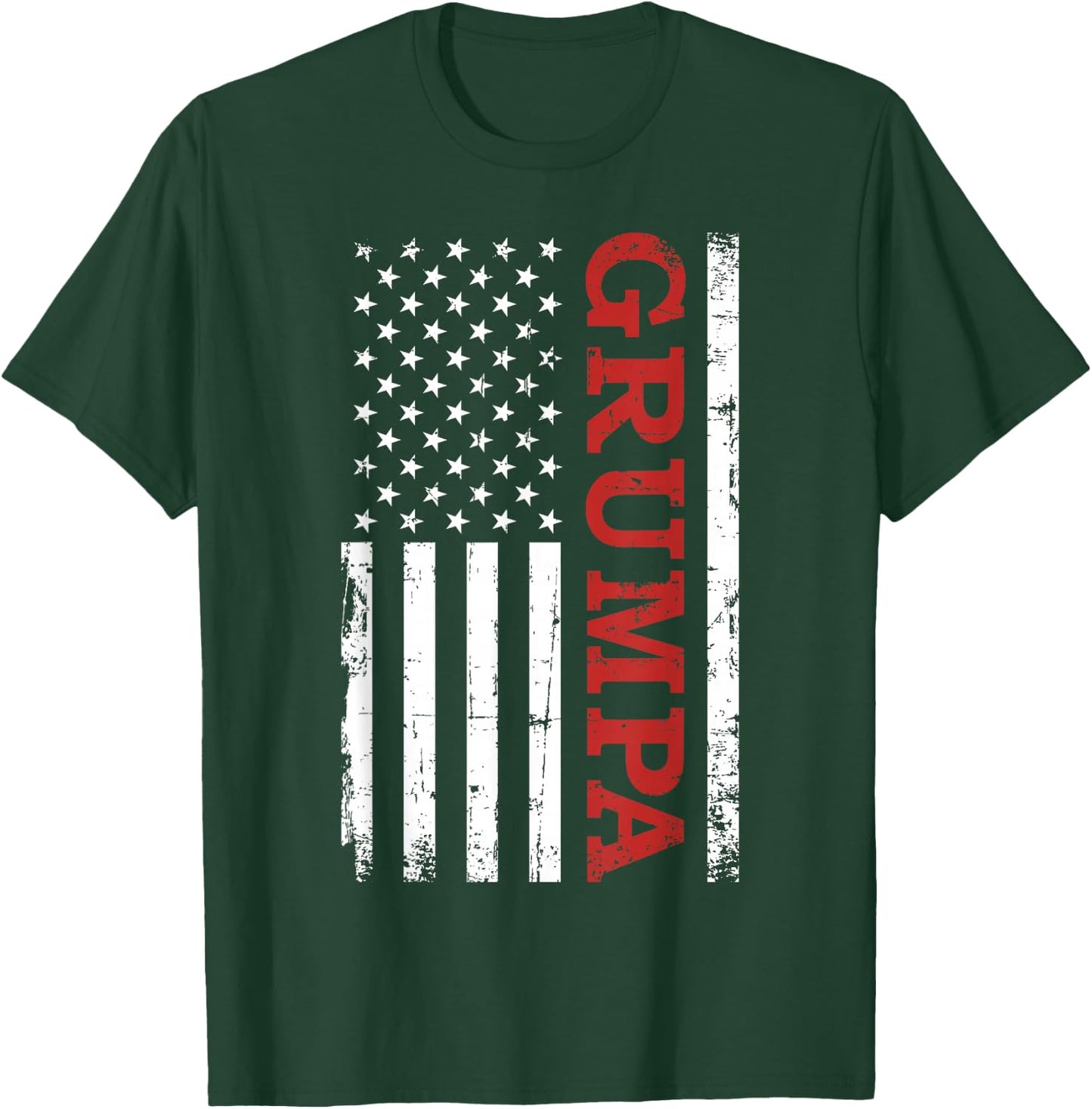 Grumpa US American Vintage Flag for Grandpa T-Shirt - T-Shirt | Forest