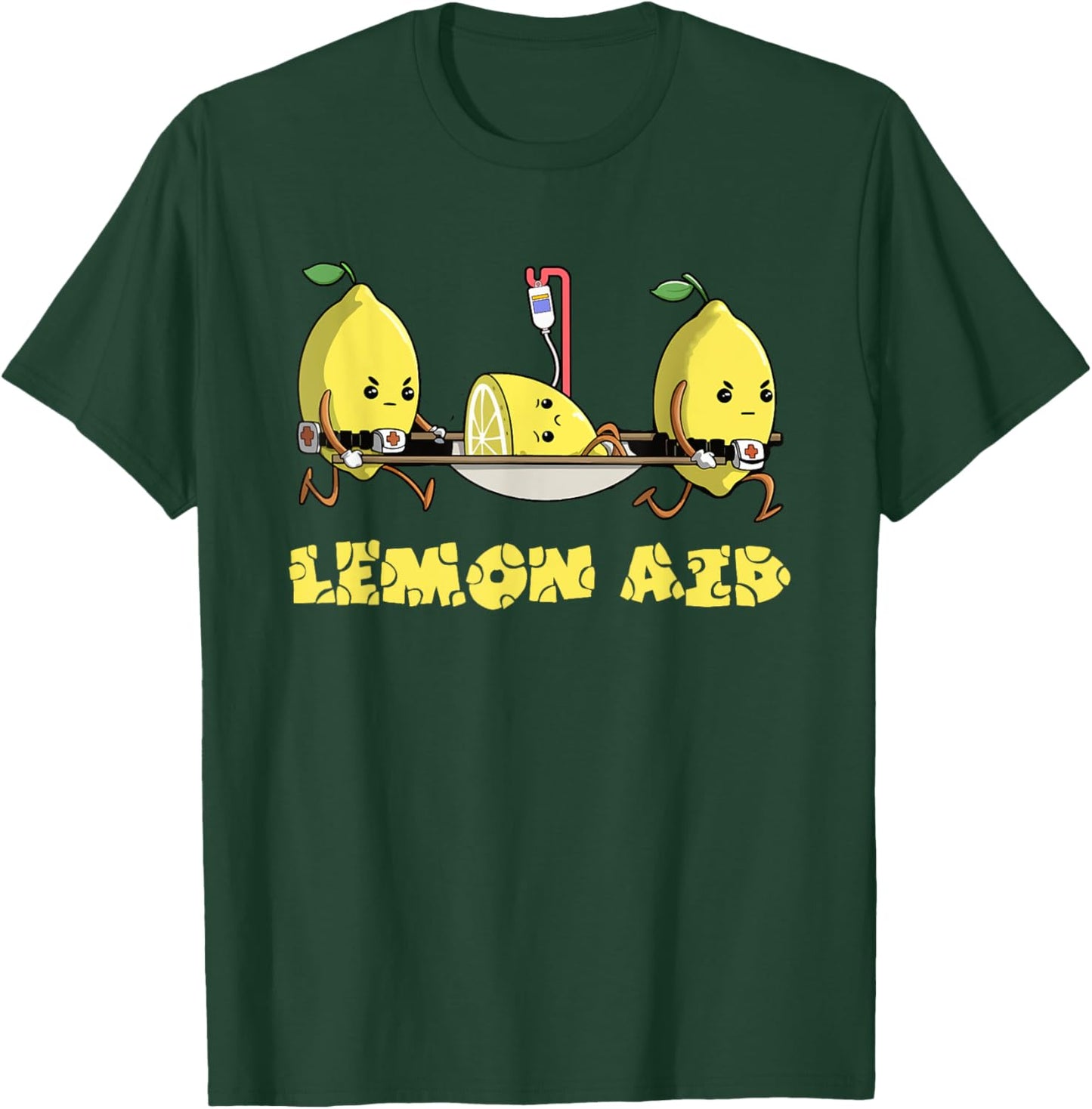 Lemon Aid Funny Lemonade Funny Lemons Meme Graphic Humorous T-Shirt - T-Shirt | Forest