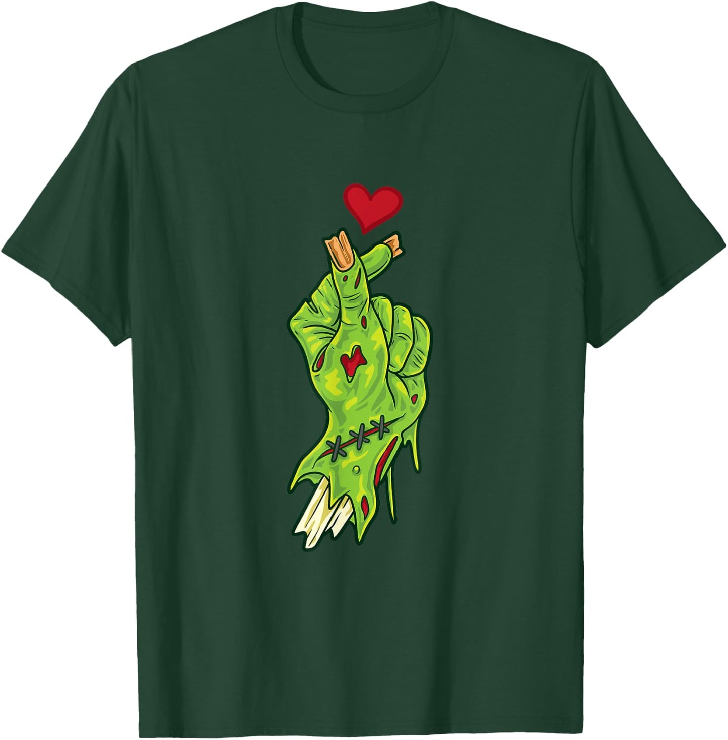 Chopped Off Zombie Hand Heart - KPop Lover's Halloween T-Shirt - T-Shirt | Forest