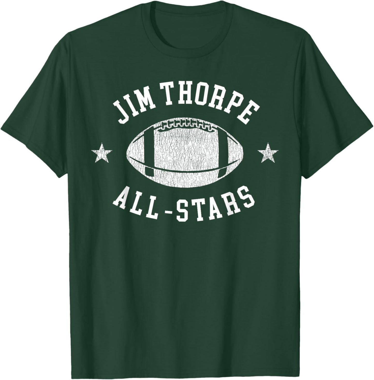 Jim Thorpe Vintage All-Stars Football Retro 80s T-Shirt - T-Shirt | Forest