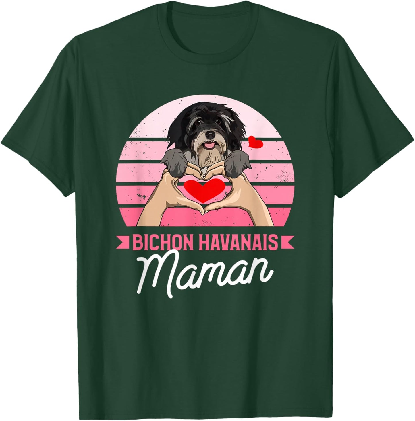 Bichon Havanese Mom Heart Dog Love T-Shirt - T-Shirt | Forest