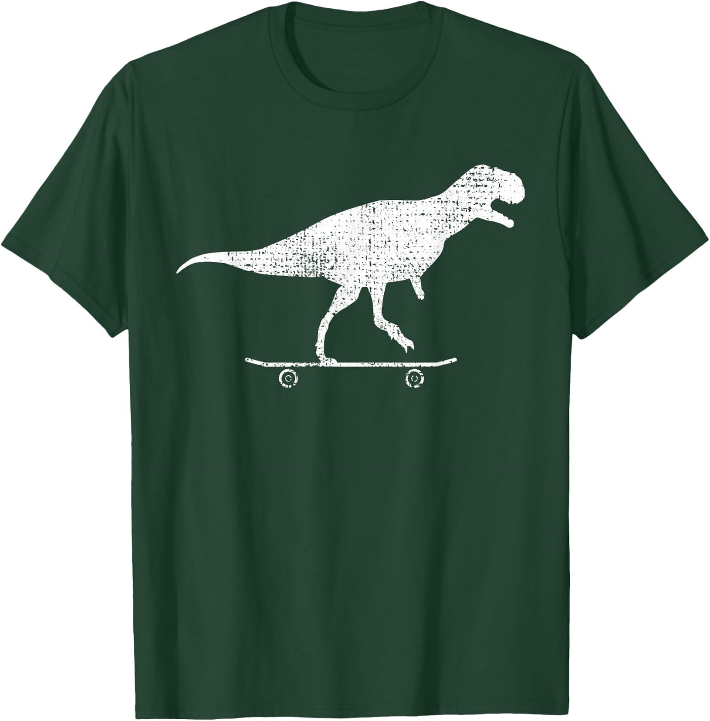 Skateboard Dino Gift Vintage T-Shirt - T-Shirt | Forest