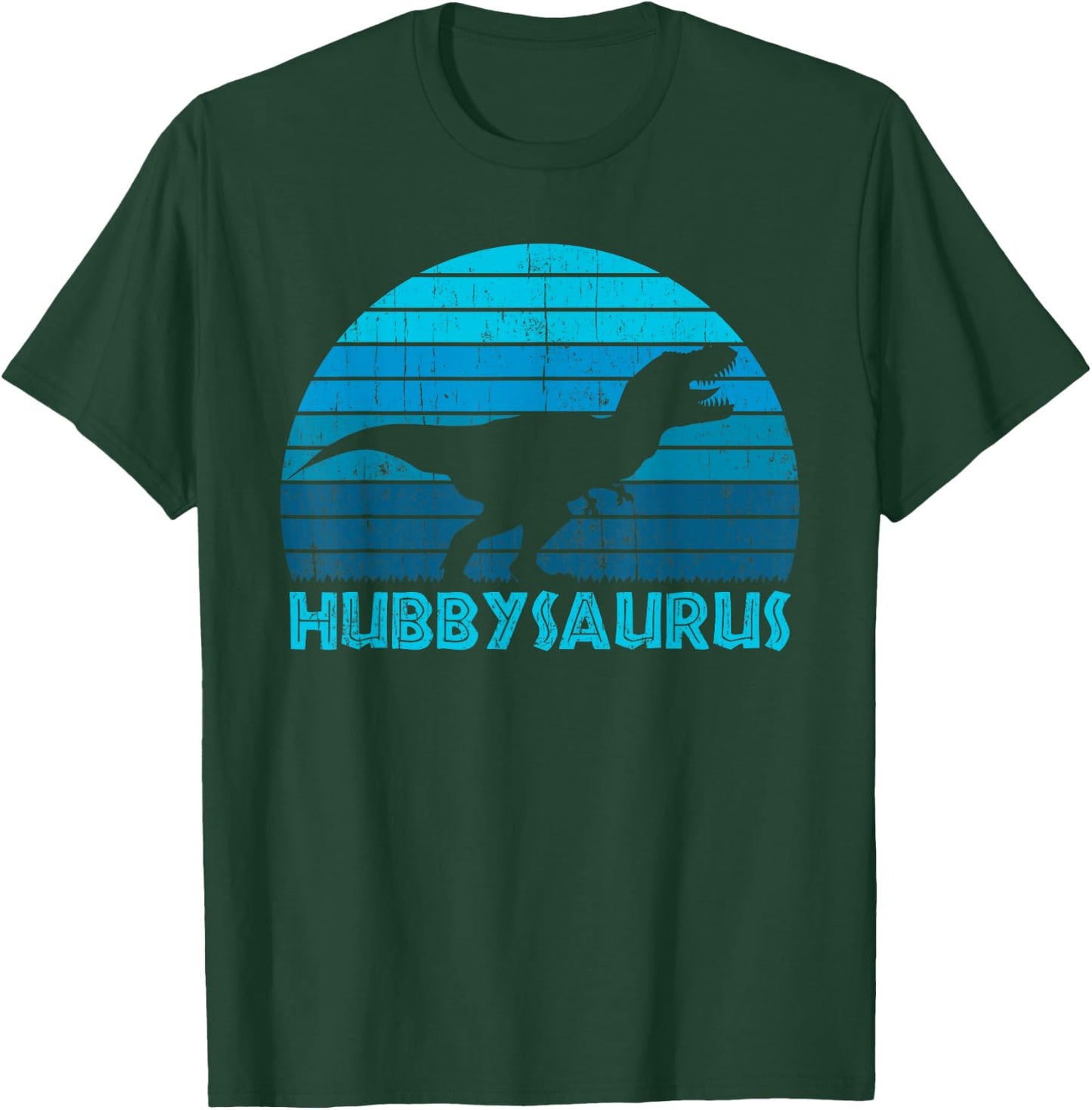 Hubbysaurus - Funny Dinosaur Lover Husband Matching Couple T-Shirt - T-Shirt | Forest
