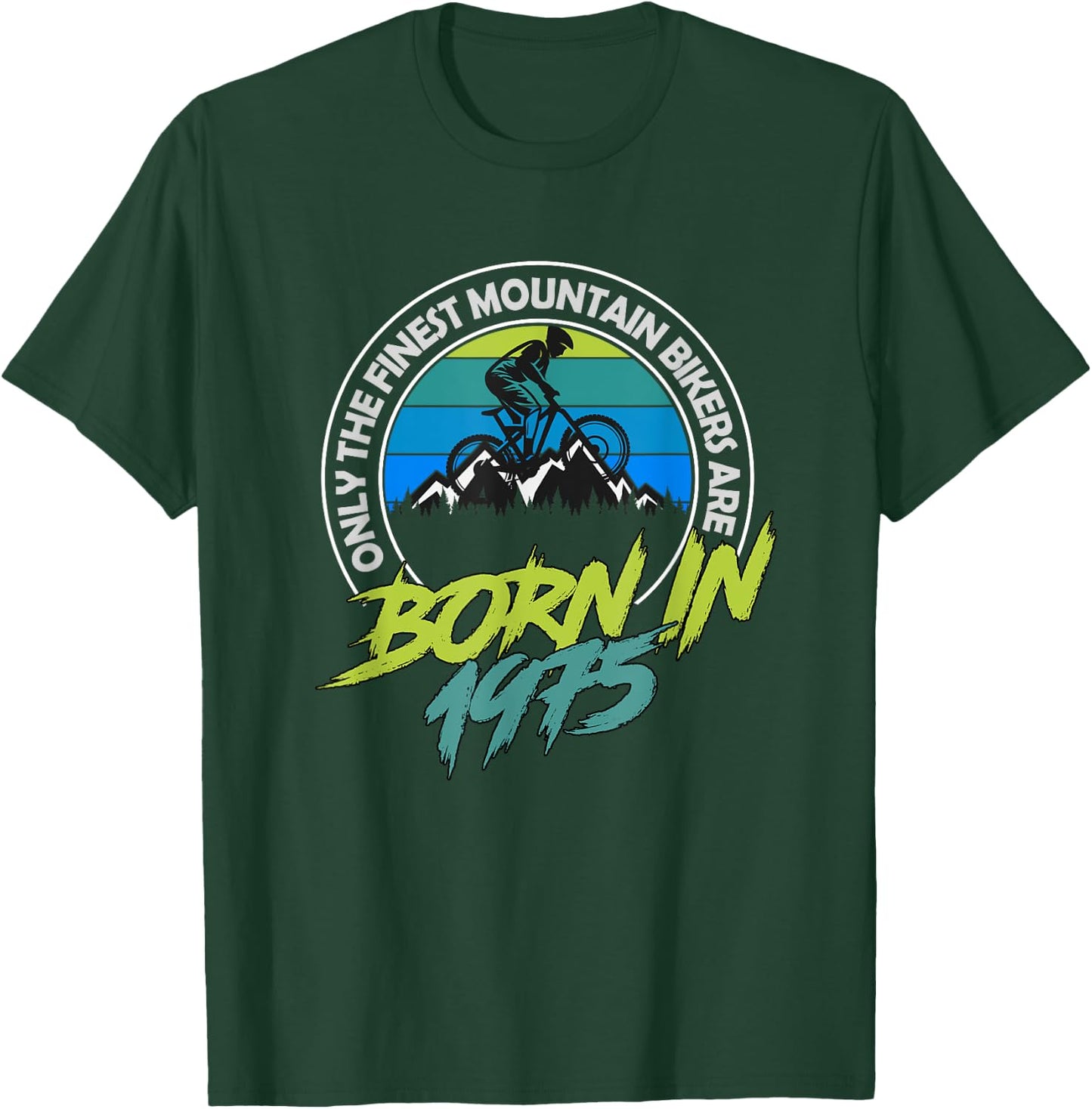 50 Year Old MTB Born in 1974 50th Birthday Mountain Biker T-Shirt - T-Shirt | Forest